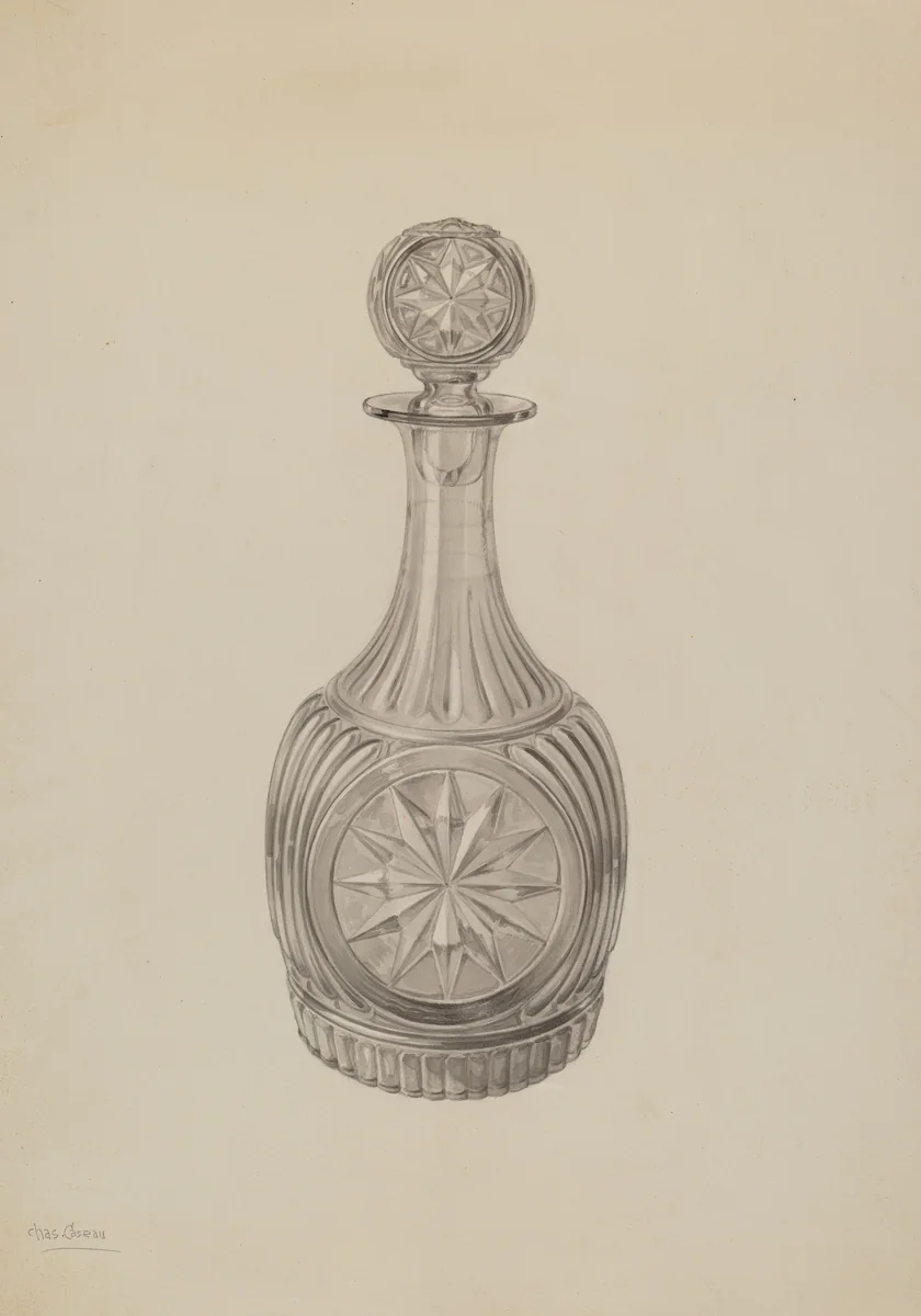 Decanter by Charles Caseau, index of american design, 1938