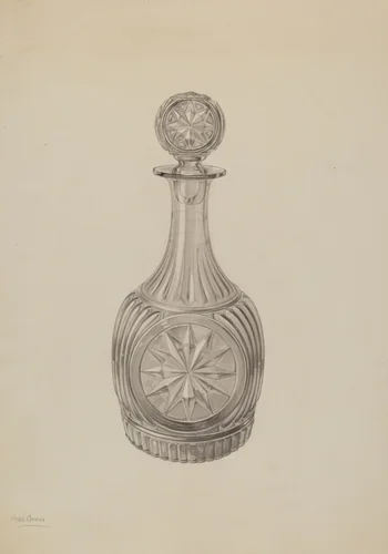 Decanter by Charles Caseau, index of american design, 1938