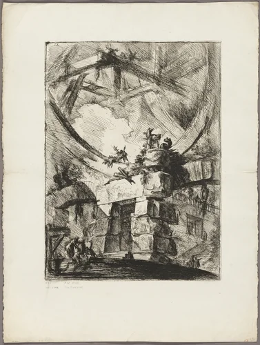 The Giant Wheel, plate 9 from Imaginary Prisons by Giovanni Battista Piranesi, print, 1761