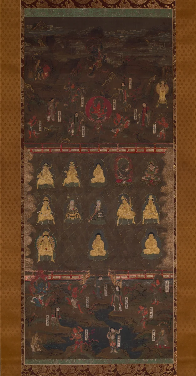 Mandala of Kumano Shrine by Unidentified Artist, painting, 1333-1336