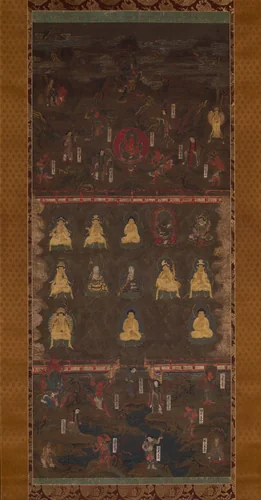 Mandala of Kumano Shrine by Unidentified Artist, painting, 1333-1336