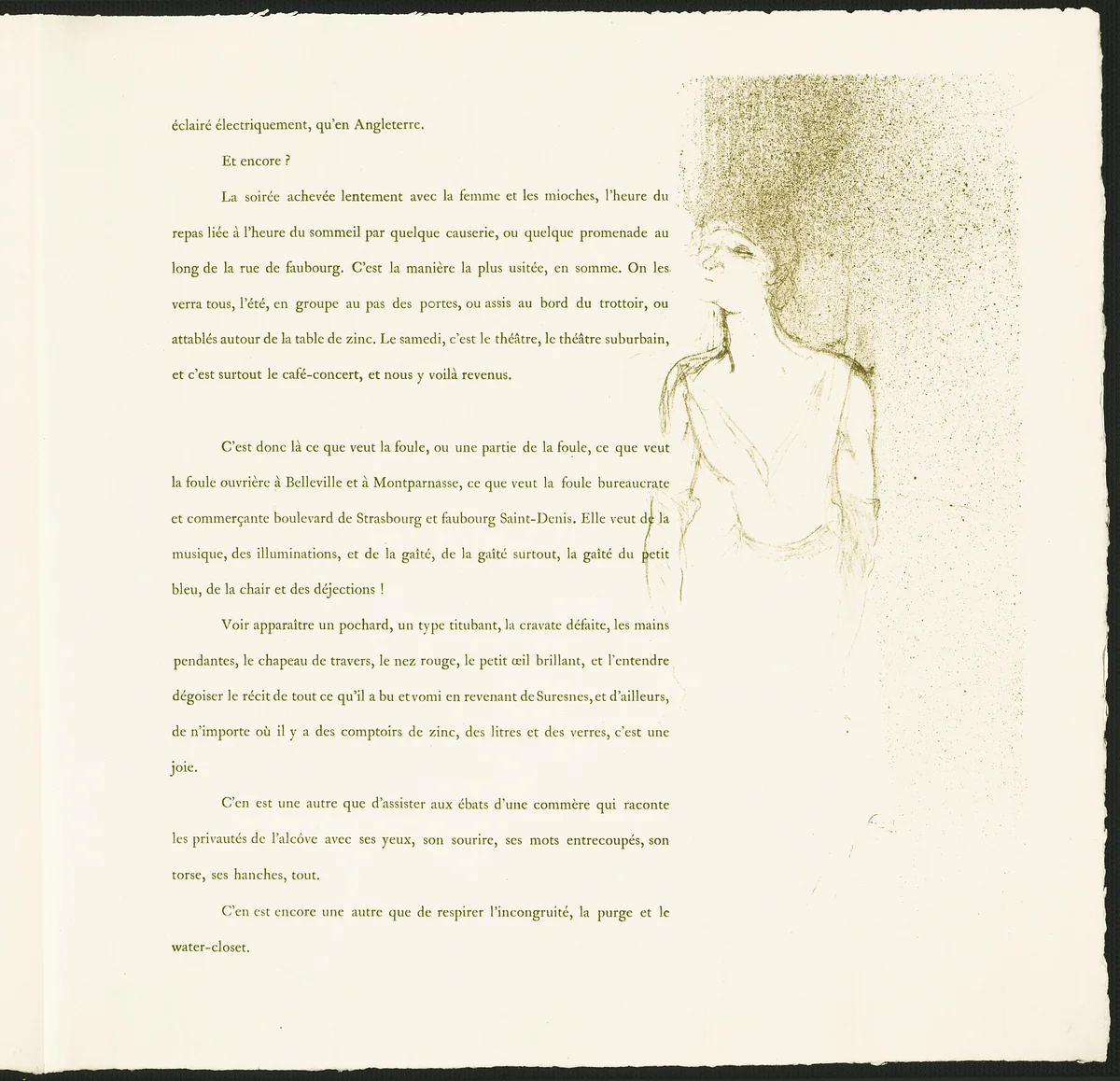 Yvette Guilbert by Henri de Toulouse-Lautrec, print, 1894