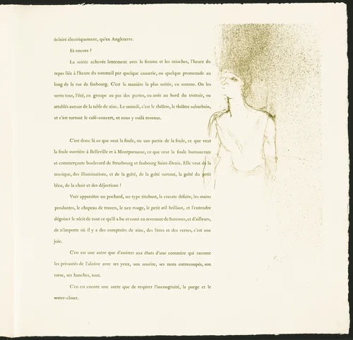 Yvette Guilbert by Henri de Toulouse-Lautrec, print, 1894