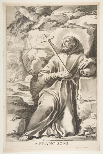 St. Francis by Gilles Rousselet, print, 1614-1686
