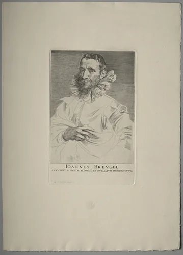 Jan Brueghel by Anthony van Dyck, print, 1630-1633