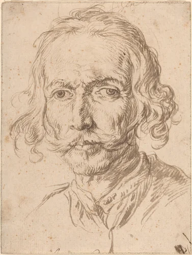 Portrait of a Man by Felipe Gomez de Valencia, drawing, 1634-1694