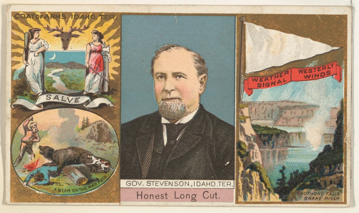 Governor Stevenson, Idaho Territory, from "Governors, Arms, Etc." series (N133-1), issued by Duke Sons & Co. by W. Duke, Sons & Co., print, 1885-1892