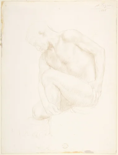 Study of a Figure by Alphonse Legros, drawing, 1888