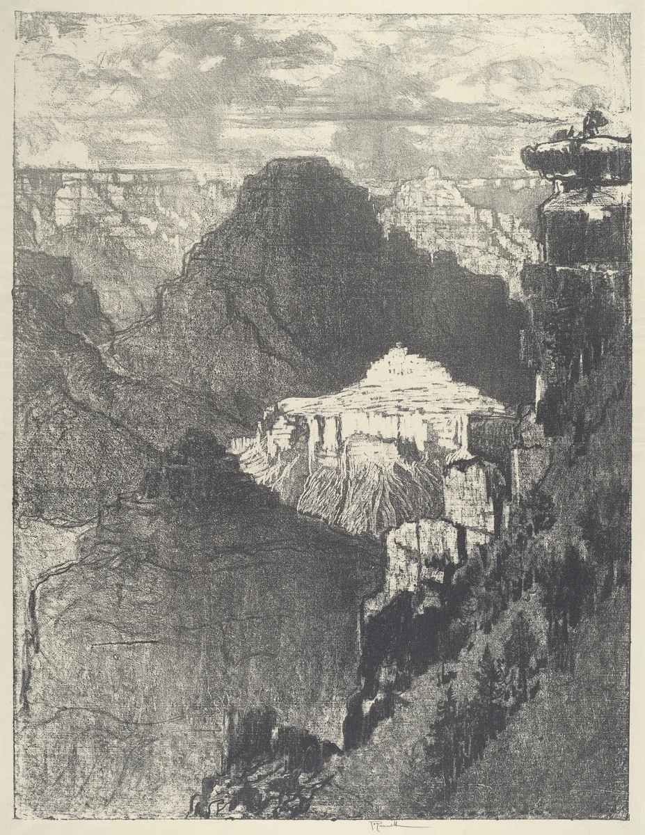 The City under the Black Mountain by Joseph Pennell, print, 1912