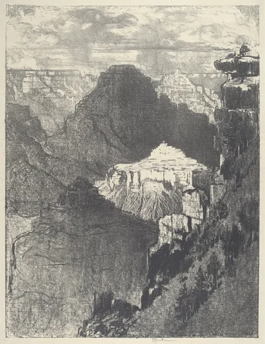 The City under the Black Mountain by Joseph Pennell, print, 1912