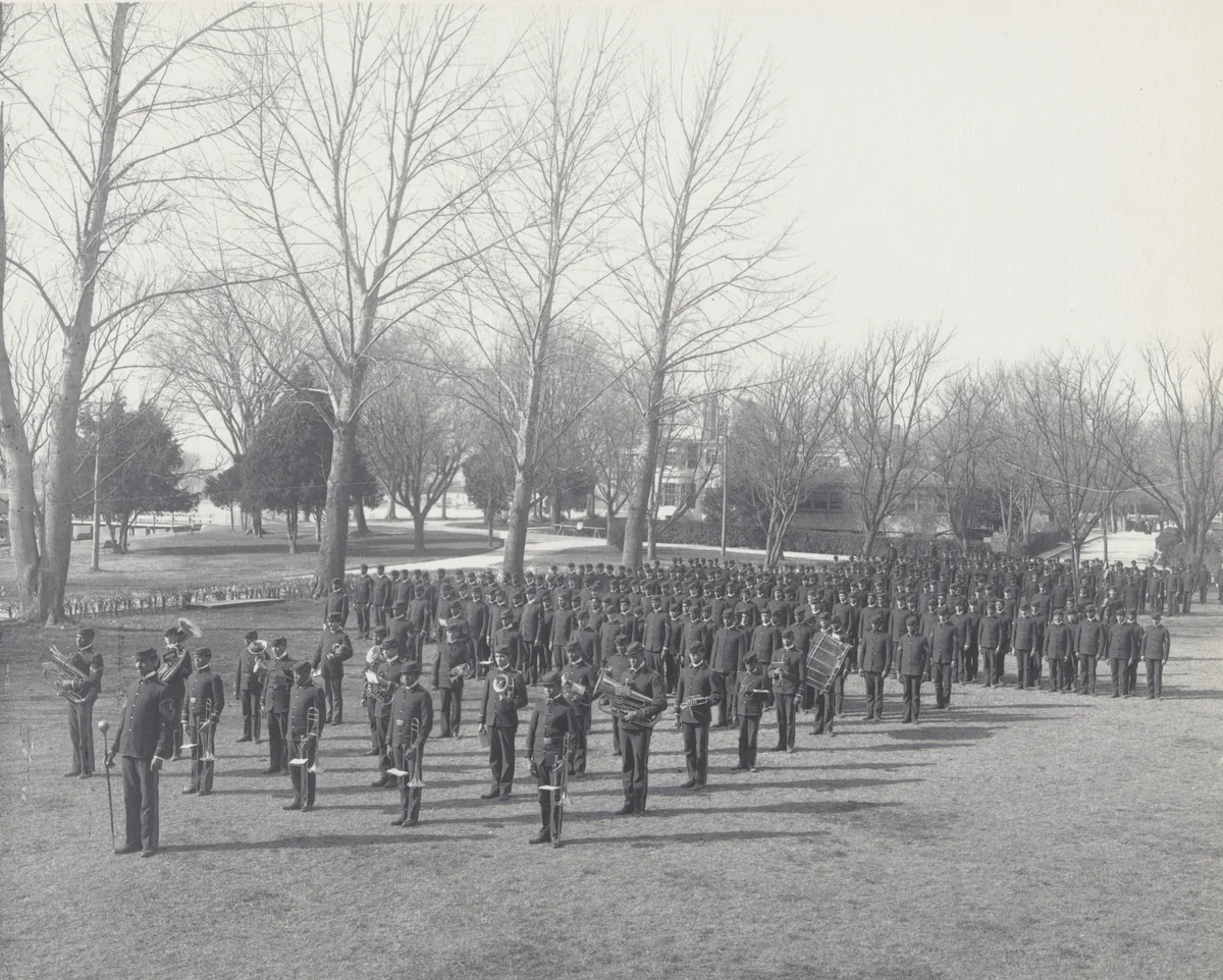 The School Battalion by Frances Benjamin Johnston, photograph, 1899