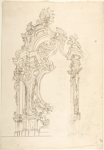 Design for an Altar by anonymous, drawing, 1700-1780