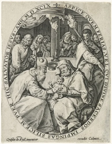Besnijdenis van Christus by Crispijn van de Passe, print, 1574-1637