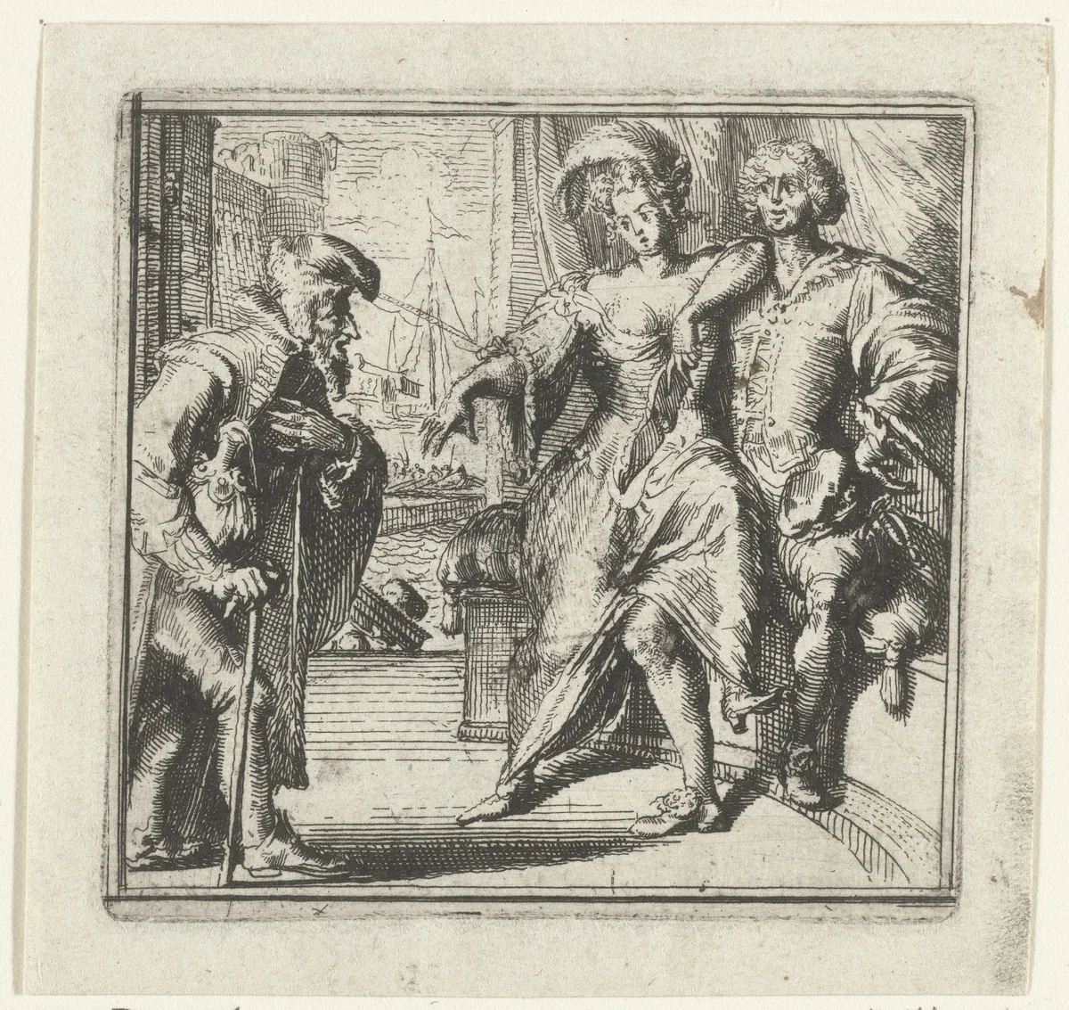 Illustratie voor de Decamerone van Boccaccio by Romeyn de Hooghe, print, 1697