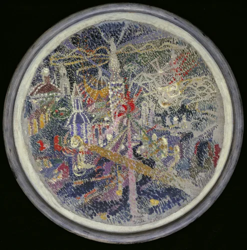 Battle of Lights by Joseph Stella, painting, 1913