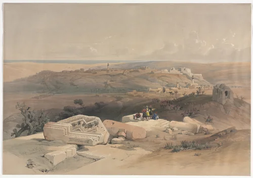 Gaza by David Roberts, print, 1839