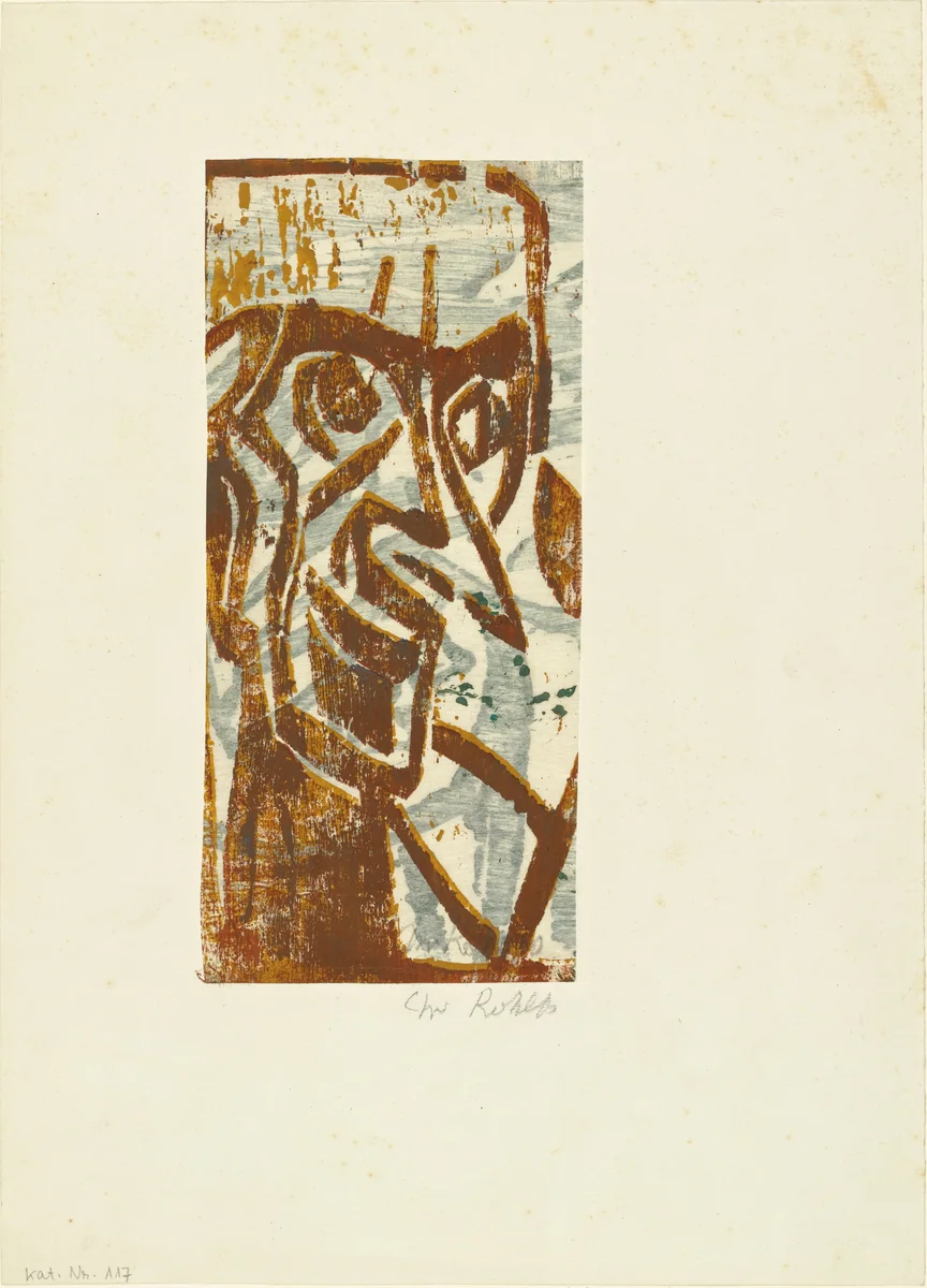 Man with Pointed Nose (Mann mit spitzer Nase) by Christian Rohlfs, print, 1921