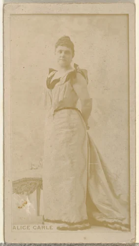 Alice Carle, from the Actors and Actresses series (N145-8) issued by Duke Sons & Co. to promote Duke Cigarettes by W. Duke, Sons & Co., photograph, 1890-1895