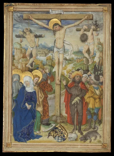 The Crucifixion by Housebook Master, manuscript, 1481-1482
