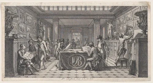 Le Cabinet de Basan by Pierre Philippe Choffard, print, 1805