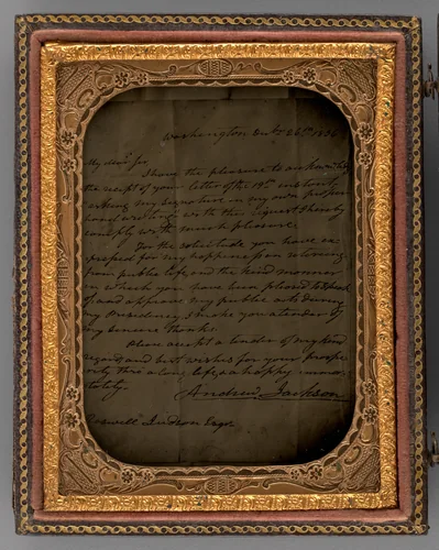 Untitled (Letter from Andrew Jackson, Washington, December 26, 1836) by Unknown maker, photograph, 1870