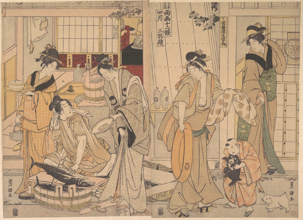 The Fourth Month by Utagawa Toyokuni, print, 1791-1821