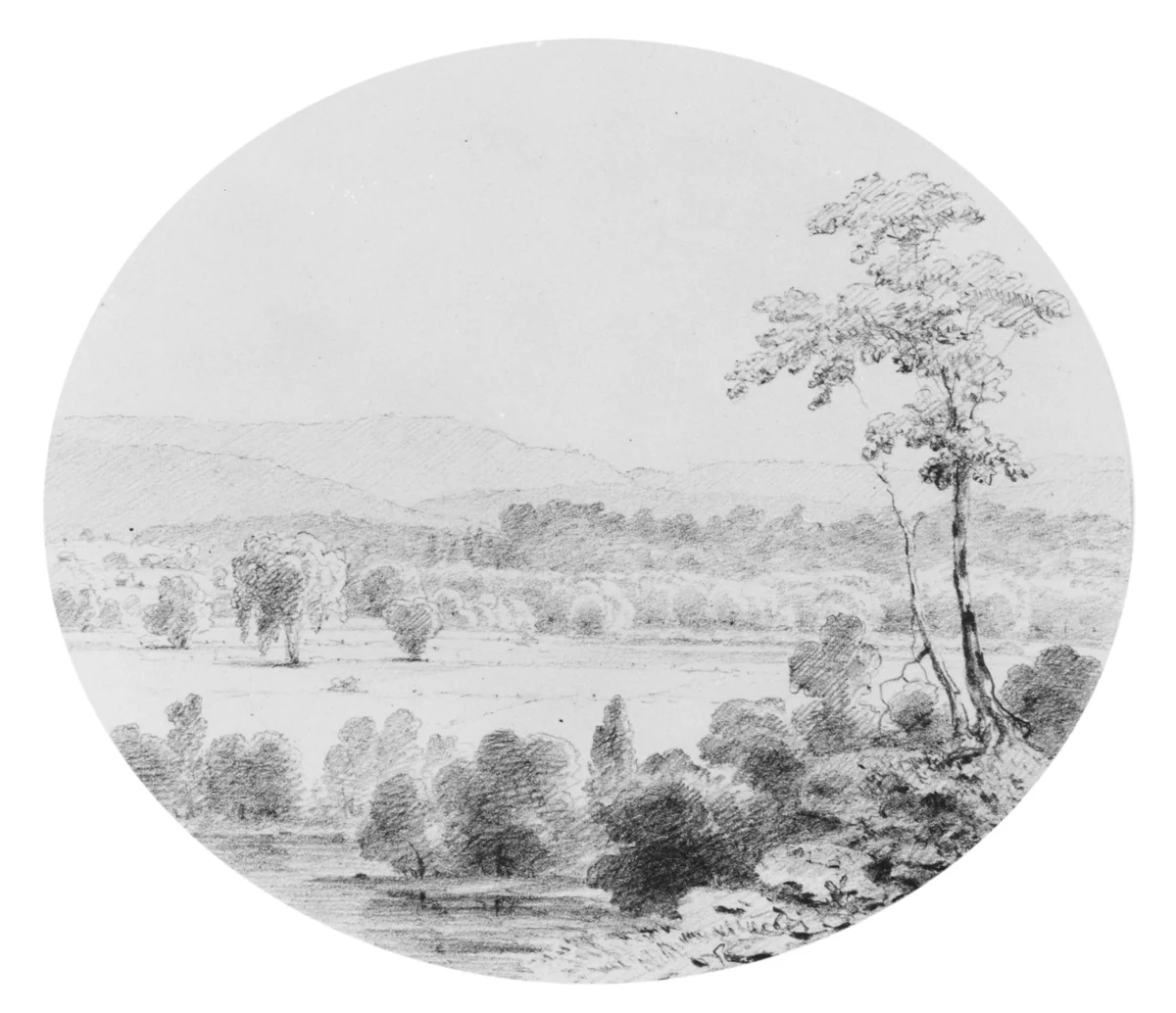 The Valley of Wyoming—across from Plymouth (In the Valley of Wyoming) by Thomas Addison Richards, artwork, 1852