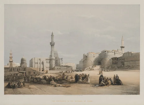 Egypt and Nubia, Volume III: The Entrance to the Citadel of Cairo by Louis Haghe, print, 1849