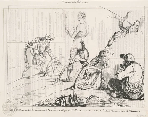 Traquenards politiques by Honoré Daumier, print, 1835