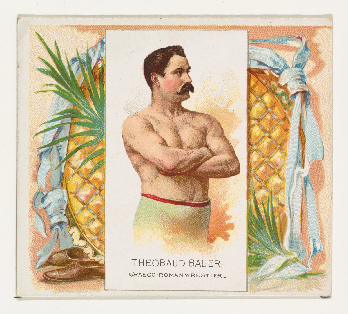 Theobaud Bauer, Graeco-Roman Wrestler, from World's Champions, Second Series (N43) for Allen & Ginter Cigarettes by Allen & Ginter, print, 1888