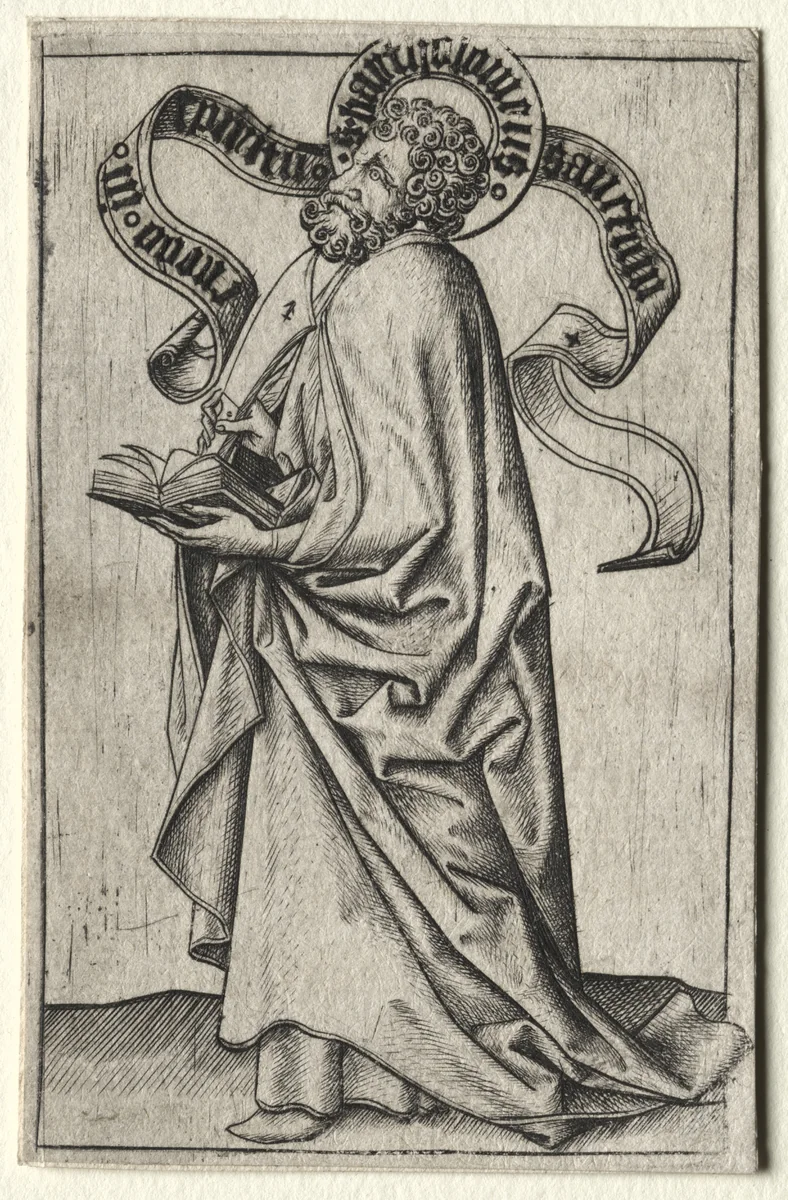 Saint Bartholomew by Master ES, print, 1450-1467