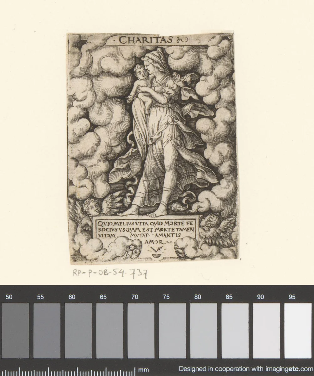 Liefde (Caritas) by Unknown, print, 1524-1562