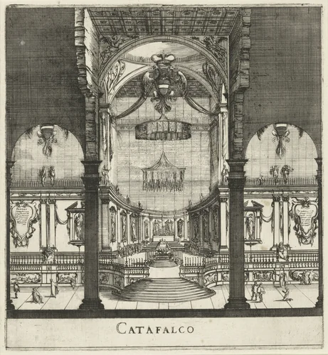 Interieur van de San Lorenzo in Florence by Stefano della Bella, print, 1637