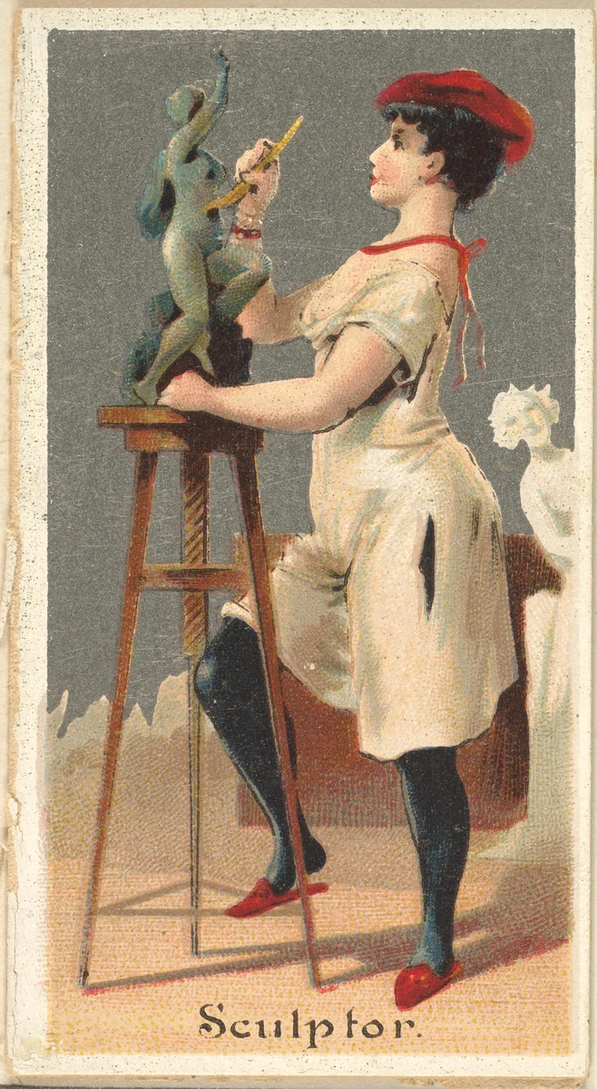 Sculptor, from the Occupations for Women series (N166) for Old Judge and Dogs Head Cigarettes by Goodwin & Company, print, 1887