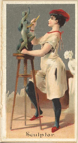 Sculptor, from the Occupations for Women series (N166) for Old Judge and Dogs Head Cigarettes by Goodwin & Company, print, 1887