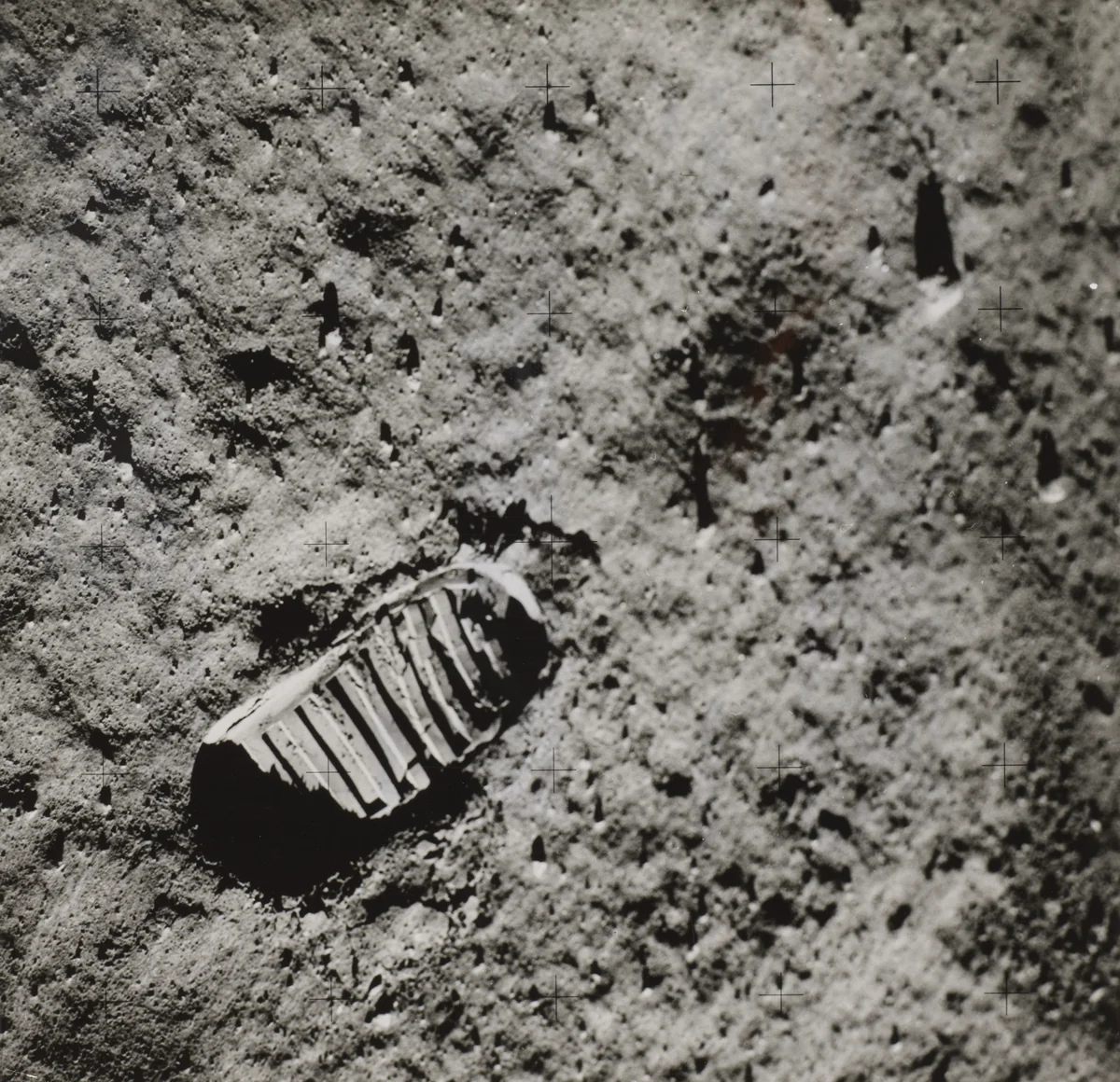 Buzz Aldrin's Footprint on the Surface of the Moon by National Aeronautics and Space Administration, photograph, 1969