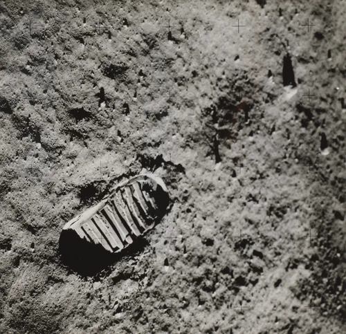 Buzz Aldrin's Footprint on the Surface of the Moon by National Aeronautics and Space Administration, photograph, 1969
