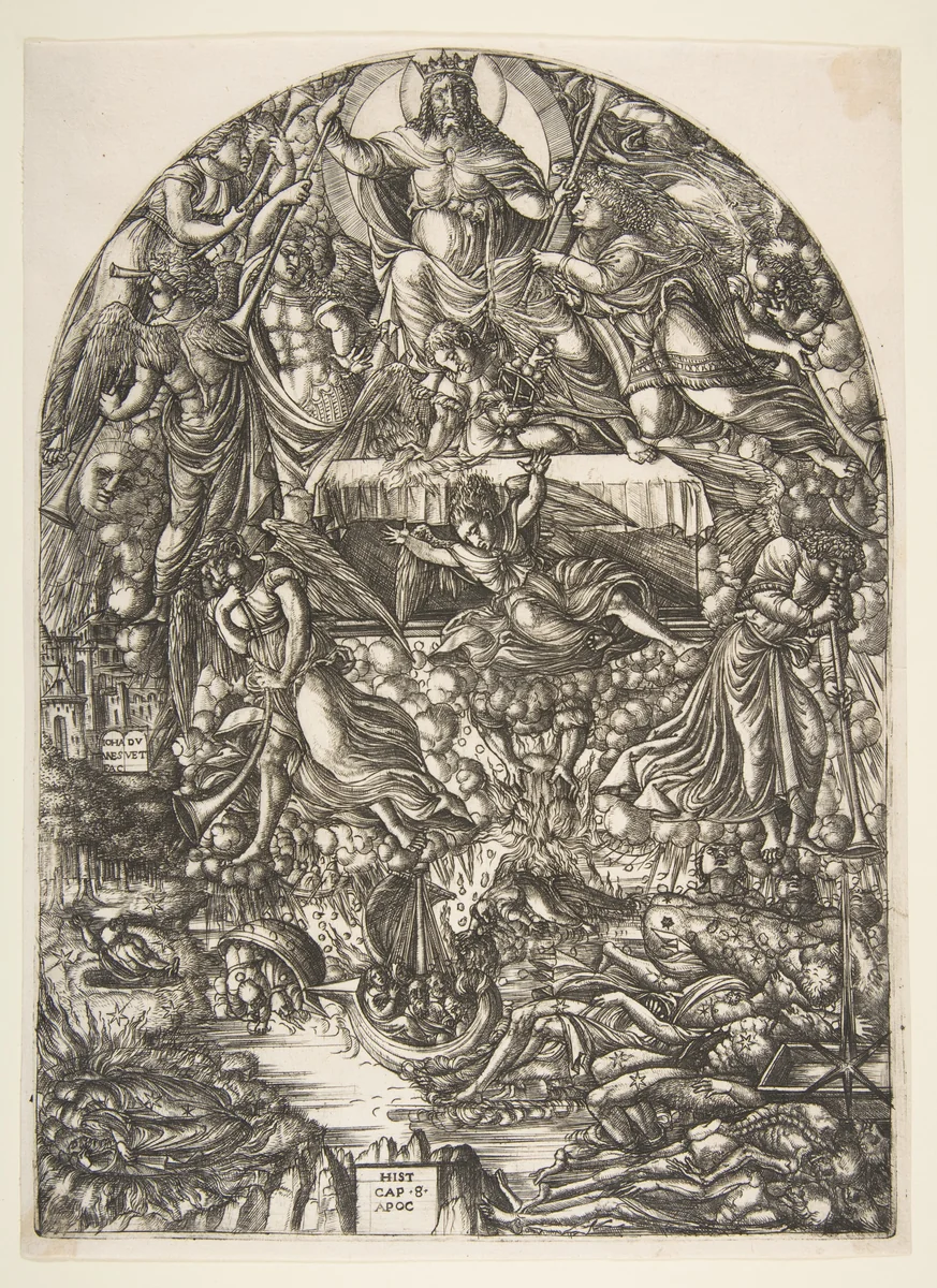 The Opening of the Seventh Seal, from the Apocalypse by Jean Duvet, print, 1480-1570