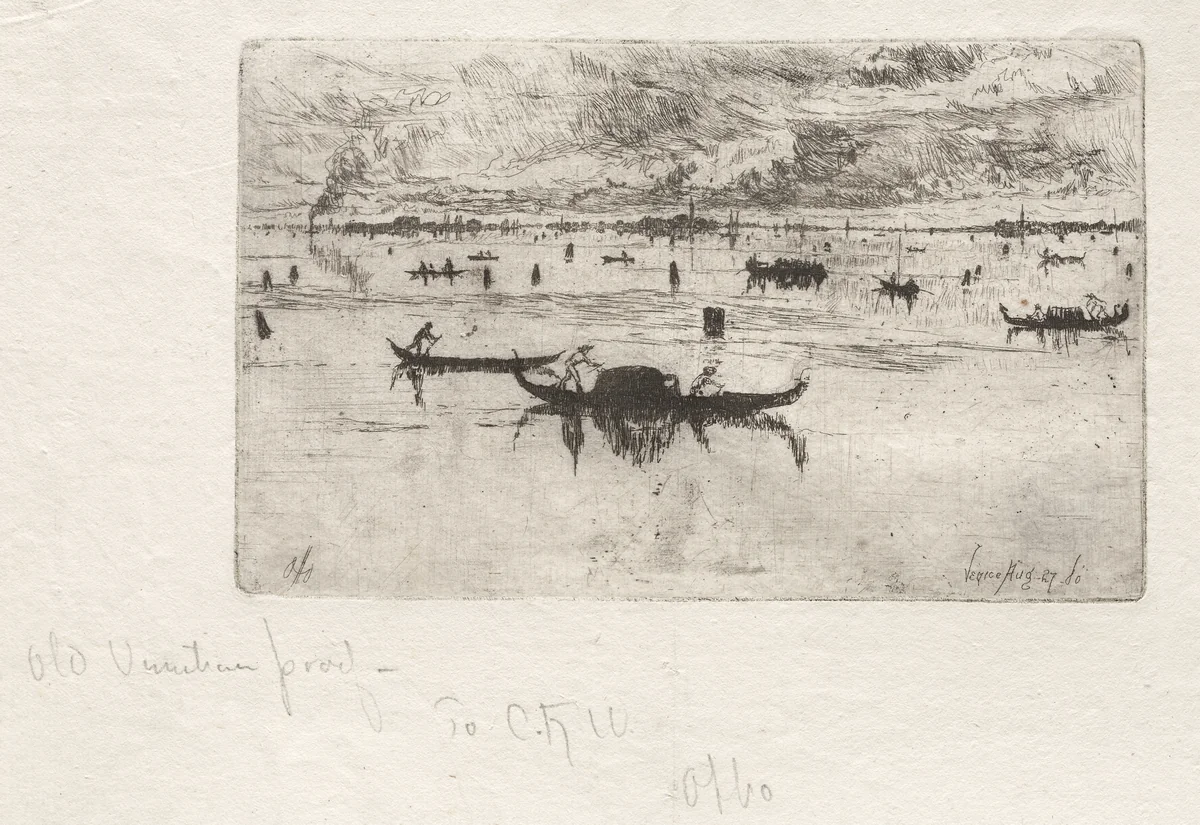 Looking toward the Salute, Venice by Otto H. Bacher, print, 1880