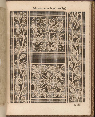 La Pratique de l'Aiguille, page 55 (recto) by Matthias Mignerak, book, 1605