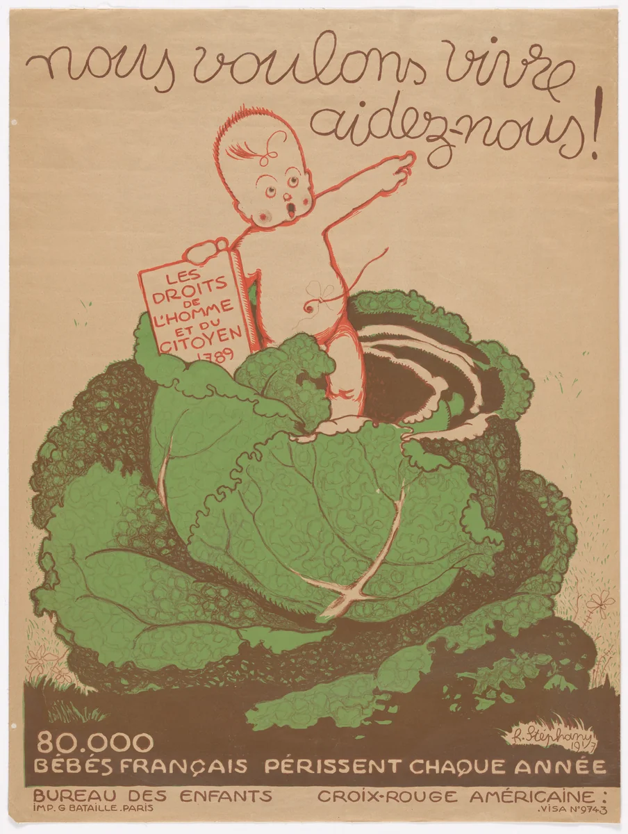 Nous Voulons Vivre Aidez-Nous! by Stephany, design, 1917