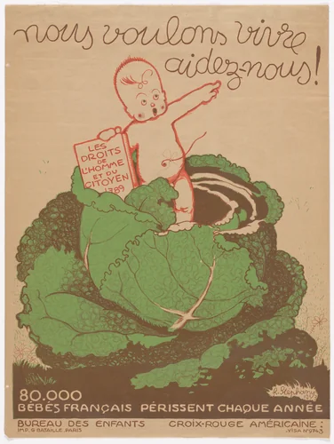 Nous Voulons Vivre Aidez-Nous! by Stephany, design, 1917