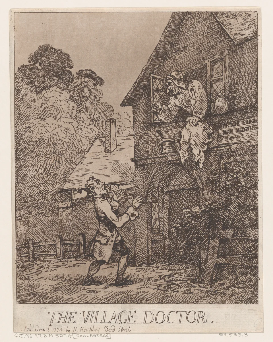 The Village Doctor by Thomas Rowlandson, print, 1774