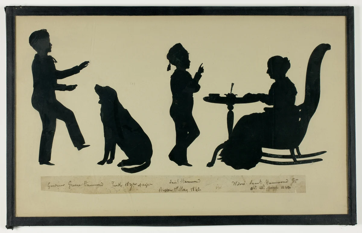 Silhouette of Hammond Family by Auguste Edouart, other, 1842