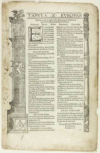 Illustration from "Geographia", plate 36 from Woodcuts from Books of the XVI Century by Unknown Artist, print, 1525