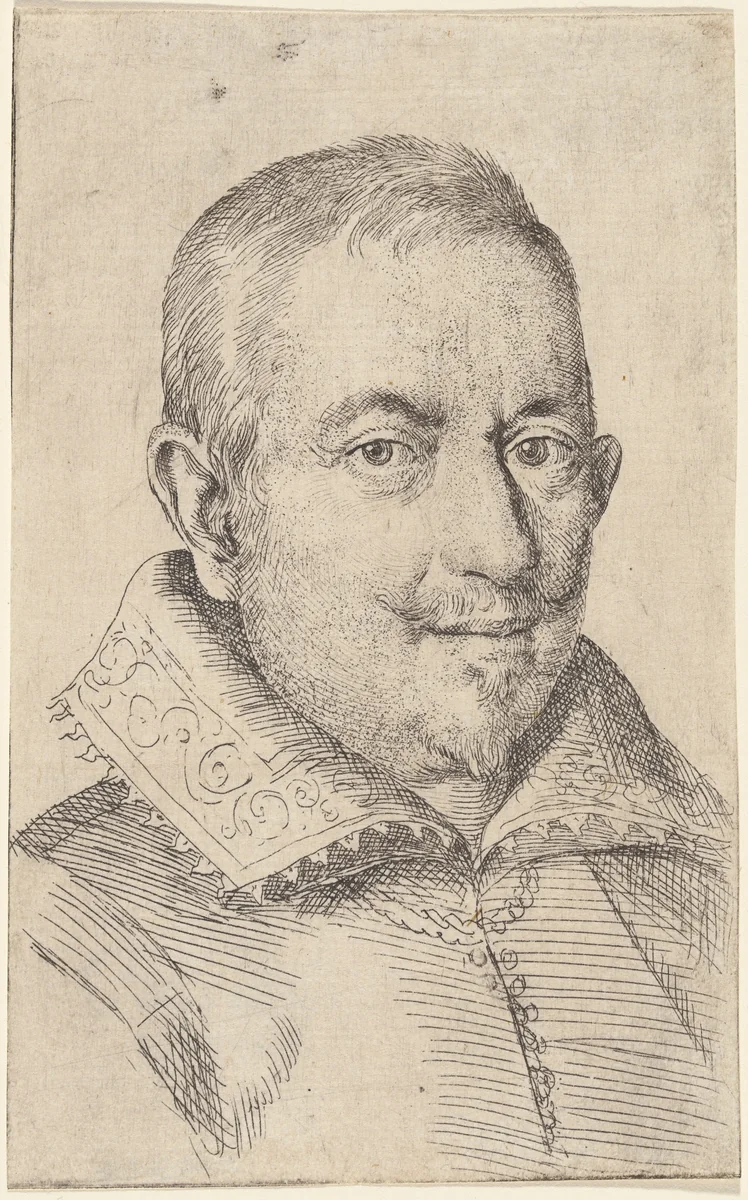 Portrait of a Middle-Aged Man by Ottavio Leoni, print, 1578-1630