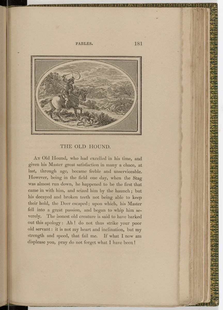 Headpiece (page 181) from The Fables of Aesop by Thomas Bewick, illustrated book, 1818