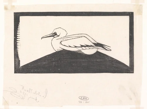 Jan-van-gent by Samuel Jessurun de Mesquita, print, 1930-1931