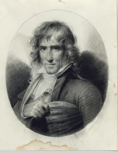 Portrait of the Artist Joseph Chinard by Jean Baptiste Isabey, drawing, 1799-1802