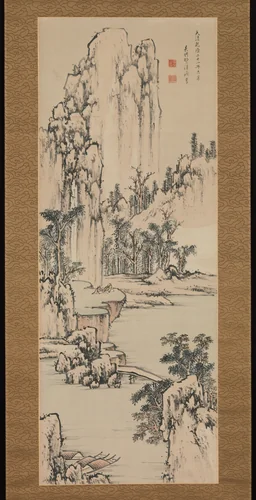 Landscape by Fei Hanyuan, painting, 1756